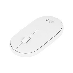 지클릭커 오피스프로 움직이는마카롱 무소음 블루투스 무선 마우스, 화이트