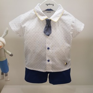 아가방 40% 여름 베이비페어! 시원한 셔츠 바람슝슝 좋아라 세미정장 상하세트! 도련님 똑똑해 보여 보타이 정장 상하복! 여름 멋있게 시원하게 정장 외출복! 백일복으로 캡추
