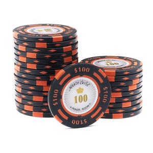 후니갬블 몬테카를로 프리미엄 포커칩 카지노칩, 100숫자칩, 10p