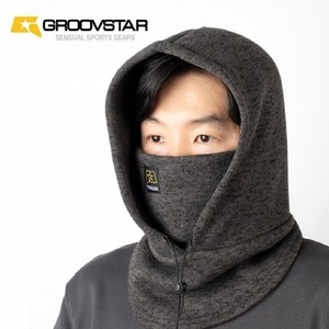 남성 여성 겨울 등산 아웃도어 낚시 방한 후드 니트 넥워머, 그레이