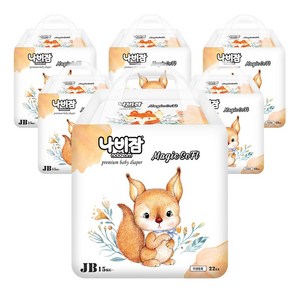 나비잠 매직소프트(팬티) 점보형 6팩 기저귀, 점보형(2XL), 132매