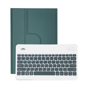 삼성 갤럭시탭 S9 플러스 12.4 콤비 360회전 블루투스 키보드 세로거치 S펜수납 케이스, 아보카도