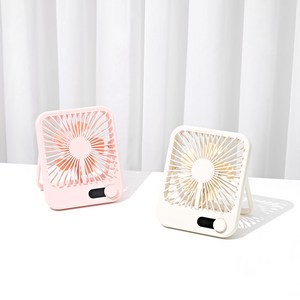마농 LED 디퓨저 미니 다이얼 탁상용 선풍기 휴대용선풍기 스탠드겸용, 베이비핑크