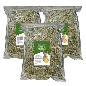 디어미닝 손질 티모시 건초 커팅 가루제거 사료, 3개, 500g