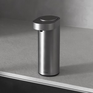 오리지니크 자동 디스펜서 세제 스텐 손세정제 위생 용기, 실버, 1개