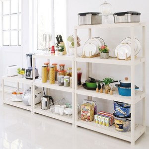 DIY 수납선반장 아이보리 미디움 3단 4단 buy*45355pw, 노블레스 선반_아이보리 미디움 4단