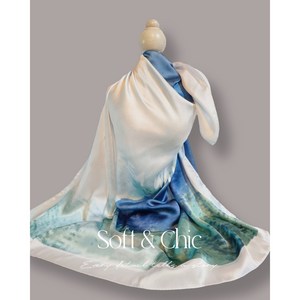 스토리아 데일리 시원한 바다물결 오션 웨이브 아쿠아브리즈 여행 여름 스카프