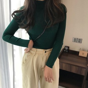 스팩트 아린 데일리 모크넥 긴팔 니트 티셔츠 쫄티