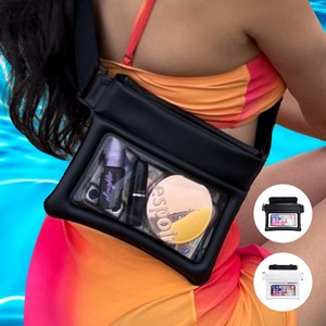 1+1 핸드폰 스마트폰 3단 방수팩 방수케이스 스윔랩 크로스백 7인치 8인치 클러치, 1+1 스윔랩 6.7인치, 블랙+화이트, 1개