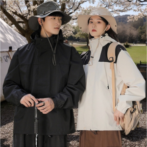 야외 바람막이 남녀커플 공용 아우터 바람막이 방수 클라이밍 점퍼