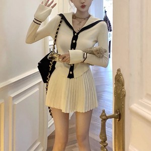 HS 여성 니트 투피스 봄 여름 베이지 블랙