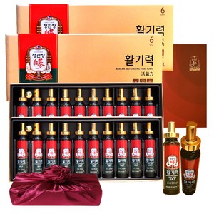 정관장 6년근 홍삼정 활기력 20세트(홍삼농축액 비타민함량) 400ml+쇼핑백 골프 여행 부모님 명절 선물세트(보자기포함) 1개, 1세트, 400ml