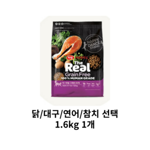 하림펫푸드 어덜트용 더리얼 캣 그레인프리 크런치 건식사료, 참치, 1.6kg, 1개