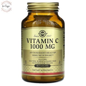 솔가 Solgar 비타민 C vitamin 베지터블 아스코르브산 1000mg 90정, 2kg
