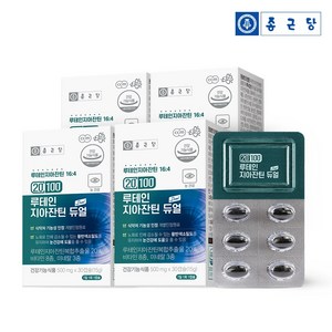 종근당 20100 루테인 지아잔틴 듀얼 루테인지아잔틴복합추출물 20mg 12중 복합기능성 눈영양제, 30정, 4개