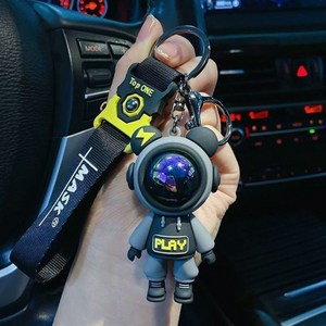애스트로넛 우주인 키링 열쇠고리 자동차 키링 키홀더 가방 악세사리 장식고리 에어팟키링, 6cm_핑크, 1개
