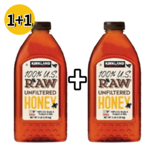 [1+1] 커클랜드 시그니처 오레곤 캘리포니아 비정제 생꿀 1.36kg, 오레곤 비정제꿀, 2개