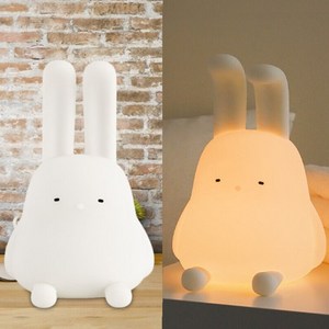 실리콘 토끼조명 귀가접히는 토끼 터치무드등 Rabbit silicon mood lamp