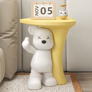 베어브릭 사이드테이블 소품 인테리어 장식품 트레이, 베이지