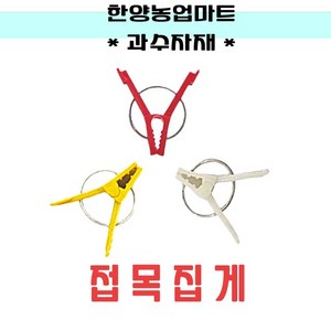 과수자재-접목집게 1봉 500개 빨강 노랑 흰색 접붙이집게 접목클립 접목크립, 선택2) 노랑