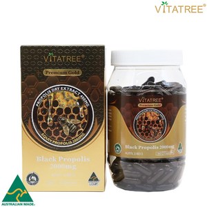 비타트리 호주 프리미엄 블랙 프로폴리스 2000mg 365캡슐 함량높은 플라보노이드 효능, 1개