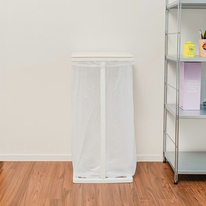 백화상점 재활용 쓰레기 분리수거함, 화이트, 1개