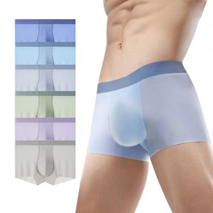 POPSONIC 남성 여름 노라인 심리스 무봉제 스판 쿨팬티 여름 드로즈 6종 세트