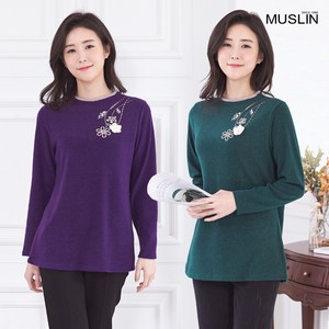 엄마옷 모슬린 송이 겉기모 티셔츠 TS912419마담 미시 중년여성의류 빅사이즈 할머니옷 50대 60대