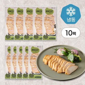 햇살닭 훈제 닭가슴살 슬라이스, 10개, 100g