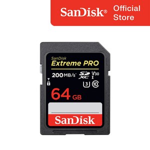 샌디스크 SD메모리카드 SDXC Extreme Pro 익스트림 프로 UHS-I SDXXU 64GB, 64기가, 1개