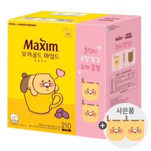 [춘식이기획]맥심 모카골드 커피믹스 210T+춘식이 주방장갑증정, 상세페이지 참조, 상세페이지 참조, 상세페이지 참조