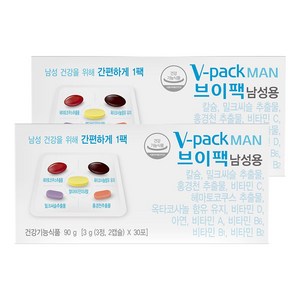 브이팩 남성용 멀티비타민, 90g, 2개