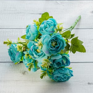 할메이드 생화같은 작약 조화 꽃 hf05 안개꽃 모란 1p, hf05 안개꽃모란 1p 블루, 1개