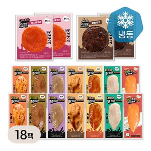 햇살닭 더촉촉한 닭가슴살 100g 9종 18팩(각 2팩씩) / 소스 / 혼합구성, 1세트