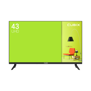 큐빅스 4K UHD LED TV 109cm(43인치) CBXTV430UHD 스탠드형 벽걸이형 자가설치 방문설치, 이젤형스탠드 방문설치