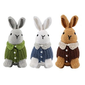 뜨개질키트 입문 코바늘배우기 코바늘토끼인형 코바늘초보, 토끼 뜨개질인형키트