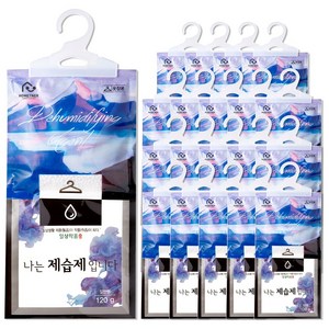 홈트너 나는 제습제 입니다 옷걸이형 본품, 120g, 20개