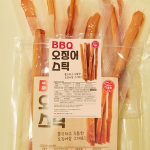 어물쩡 바베큐 조미 오징어 스틱 건어물간식 맥주안주 주전부리 마른안주 혼술안주 200g, 1개