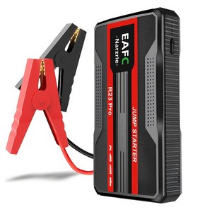 휴대용 점프스타터 카스타터 자동차 배터리 20000mAh 휴대용 충전기 점프 12V 가솔린 디젤 비상 LED 조명, 01 Upgrade black