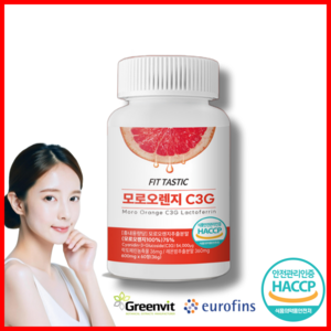 이탈리아산 고함량 핏타스틱 모로실 모로오렌지 C3G 락토페린, 1개, 60정