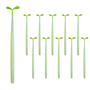 새싹펜 실리콘 젤리펜 귀여운 부드러운 잉크 페이크 인테리어소품 0.5mm, 10개