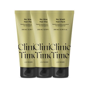 로브로제 클리닉타임 노워시 헤어팩 트리트먼트 / 진주추출 콘키올린 단백질, 200ml, 3개