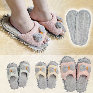 깔끔더하기 청소 슬리퍼 거실 바닥청소 극세사 걸레 실내화, 파스텔핑크, 1세트