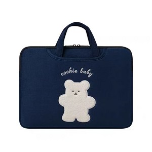 노트북 파우치 귀여운 손잡이 가방 곰돌이 케이스 맥북 갤럭시탭 아이패드 태블릿파우치 15인치 16인치, cookie곰, 1개