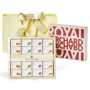 로얄오차드 스페셜 에디션 16 허브티 선물 세트, 16티백 + 쇼핑백 + 리본, 1개
