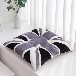 국내산 부드러운 극세사 유니언잭 대형 사각방석