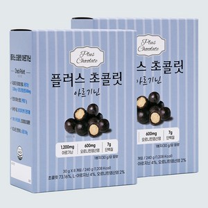 [플러스 초콜릿] 고단백 아르기닌 다크 초코볼 사무실 등산 키성장 간식, 2개, 240g