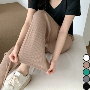 [벨르엘르] 여성 아이스 실크 와이드 밴딩 주름 팬츠