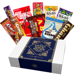 스낵24 달콤한 마법의 레시피 발렌타인데이 초콜릿 과자 선물 세트, 1세트, 과자 10p