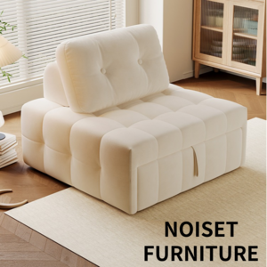 누아제퍼니처 편안한 쇼파침대 슬라이딩 침대소파 쇼파베드 좌식소파 자취방 원룸 미니, 108cm, 아이보리화이트럭셔리[진주벨벳]